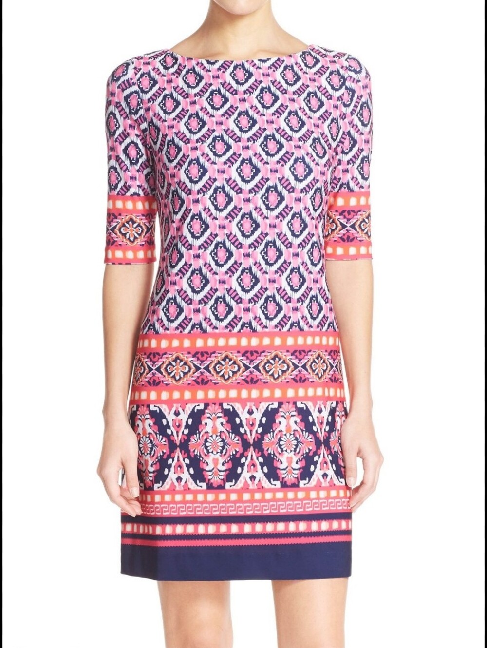 Eliza J | Dresses | Eliza J Geometric Print Shift Jersey Dress